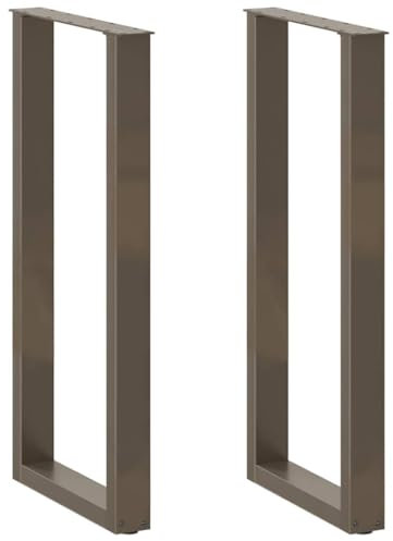 vidaXL Bartischbeine U-Form 2 Stk. Naturstahl 50x(100-101) cm Stahl