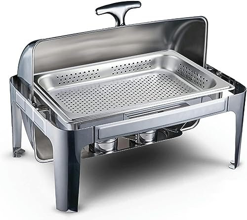 KJHYYPP Catering Insulation Tray,Electric Buffet Server Stainless Steel Buffet Hot Plate - Buffet Servers and Heaters. Hot Pot Buffet Set