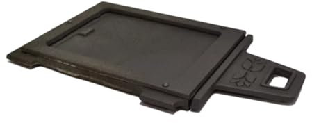 Gusseisen Rauchgasregulierung 20 x 24,5 cm - Kamin Drosselklappe, Schornstein Klappe, Ofenklappe, Kaminzugregler - Schwarz