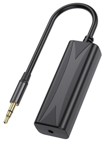 Fuhjythy 3,5 mm AUX-Audio-Entstörungsfilter mit Erdungsschleifen-Rauschunterdrückung für Heim-Stereoanlagen im Auto