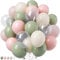 Retro Pink and Sage Green Balloons, Olive Green Pale Pastel Pink Cream White Clear Transparent Balloon for Fairy Tea Party, Floral Balloons as Baby Shower Wedding Nutcracker Birthday Party Decoration