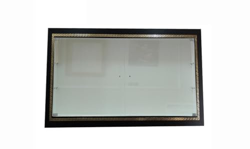 La Torre Hängevitrine Wandvitrine im klassischen Stil mit Glastüren Klassischer Rahmen maßgefertigter Flaschenhalter VTCapri/N 80 x 60 cm