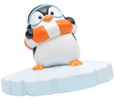 Ronyme Pinguin-Figur, kann auf dem Wasser Schwimmen, Teich-Dekoration, Garten-Pinguin-Statue für drinnen und draußen, Schwimmring