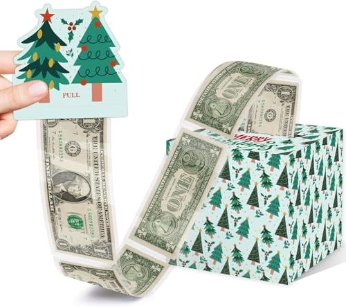 Weihnachtsgeschenkbox für Geld, Weihnachtspardose in Bargeld, Überraschungsbox für Geld, Pop Up Weihnachten Schachteln Geschenk Überraschung für Bargeld, DIY-Geschenkbox (Farbe A)