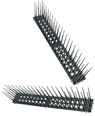 Supvox 2 Stück Gartenschutznetz aus Kunststoff mit Praktischen Stachelstreifen zum Schutz vor Vögeln und Katzen im Garten und Terrassen