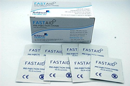 Fastaid 70% IPA Alcohol Wipes for Electronics, Swabs, Tattoo, Pre-injection Swabs, 2000 Pieces (20 Boxes)