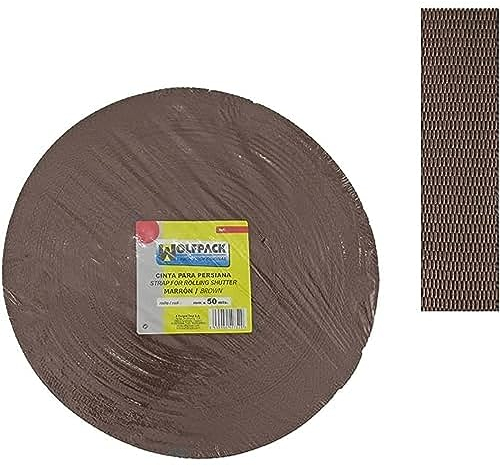 WOLFPACK LINEA PROFESIONAL - Cinta Persiana Marrón 18 mm. Rollo 50 Metros