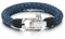 COOLSTEELANDBEYOND Grande Bleu Bracelet Vis Manilles d'ancrage - Homme Femme - avec Tressé Coton -Nautique Marin Envelopper Bracelet