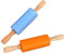 EPRHY Lot de 2 mini rouleaux à pâtisserie avec poignée en bois et silicone antiadhésif pour la maison, la cuisine, les gâteaux des enfants 22,9 cm
