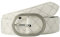 Tamaris Damen Logogürtel in Lederoptik 40 mm breit, Beige, 80 cm