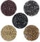 500 Pcs 5.0mm Silicone Lined Micro Rings Links Beads for Bonding Hair Extensions (Dark Brown)