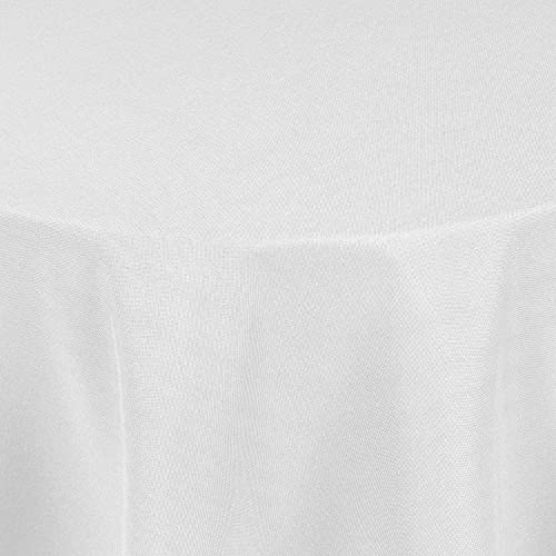 Tischdecke | Weiß - Rund - 180cm | Gartentischdecke | Outdoor-Decke | Lotus-Effekt | Leinen-Optik | Schmutzabweisend