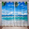 Ozean Zimmer Verdunkelung Fenstervorhang 137x117cm Hawaii Strand Surfen Schwarzout Vorhänge Schlafzimmer Meer Welle Palm Baum Thermal Ozean Nautisch Schwarzout Blickdichte Vorhänge 2 Paneele