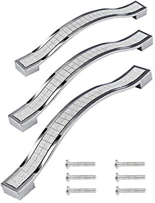 URCheers 12PCS 96mm 128mm 160mm Diamant Kristall Türgriff-Schrank Schublade Schlafzimmer Möbelgriffe-Moderne Schrankgriffe
