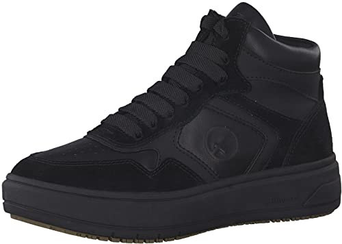 Tamaris Damen Bequemschuhe, Frauen Schnürschuhe,Wechselfußbett,Comfort Lining,straßenschuhe,Strassenschuhe,Schnuerung,Black Uni,41 EU