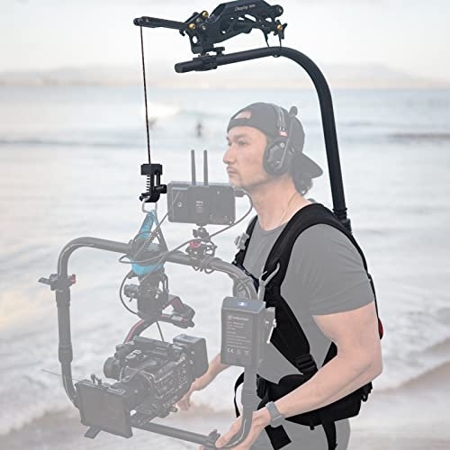 DF DIGITALFOTO Gancio Gilet Pieghevole Gimbal Rig Vest con Braccio Smorzante, 8-18 kg Stabilizzatore professionale Supporto Corpo Gancio Gilet per Videocamera Cinema, Compatibile con DJI Ronin M