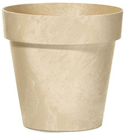 CUBE BETON EFFECT 7L Topf, Abmessungen (mm) 250x250x221, Cremefarbe