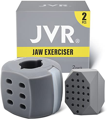 2 Stücke JVR Jaw Exerciser, Jawline Trainer, Kiefer Exercise und Schöne Kieferlinie