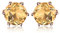 JewelryPalace Rundschliff 0.9ct Echt Citrin Ohrstecker Silber 925 Damen, Gelber Naturstein Schmuck Set, Ohrringe Silber Edelstein Mädchen, Ohrstecker Silber Klein mit Stein Frauen Geschenk Rosegold