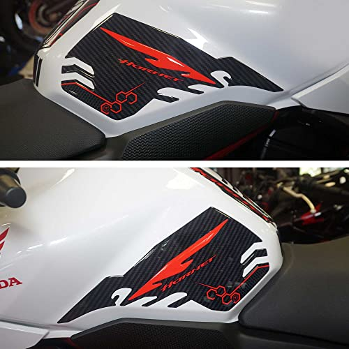 labelbike - 3D Seitenaufkleber Motorrad Tankdekorationen und Schutz mit offizieller Honda-Lizenz aus Harz kompatibel mit Honda Hornet 2023-2024