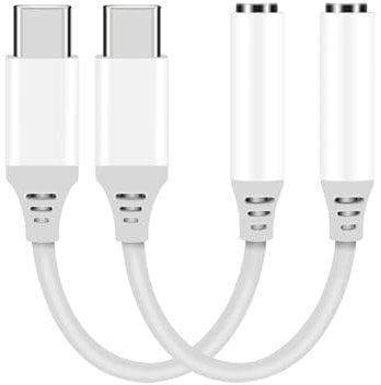NGOKGA 2PCS USB C to 3.5mm Adapter, Type C to Aux Audio Earphone Jack for iPhone 15 Pro Max, Samsung Galaxy S24/S23/S22, Google Pixel 8/7/6/5, iPad Pro, Xiaomi 14/13/12, HUAWEI, OnePlus and More