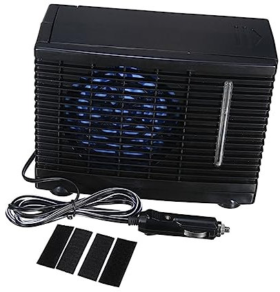 PartyKindom ventilador refrigeración del coche aire acondicionado portátil coche ventilador autocaravana enfriador pantano aire acondicionado ventana pequeña C.A admirador camión
