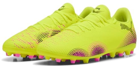 PUMA Unisex Future 8 Play MG Fussballschuh, Yellow ALERT Black-Sun Struck, 42 EU
