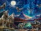 Ceaco - Glow in The Dark - The Beauty of Wolves - 750 Piece Jigsaw Puzzle
