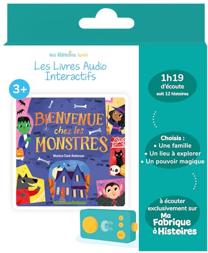 Lunii - Coffret Bienvenue chez Les Monstres - Livre Audio interactif dès 3 Ans à écouter sur Ma Fabrique à Histoires