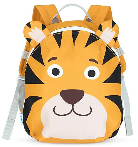Kindergartenrucksack Jungen Kinderrucksack Mit Brustgurt Kita Rucksack Kindergarten Junge Kindergartentasche Kinderrucksäcke Kinder Kleinkind 2-5 Jahre für Jungs Tiger