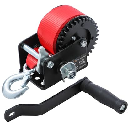 KATSU Tools Treuil Manuel 600lbs 270kg avec Sangle en Polyester de 6m, pour Remorques de Bateau, Caravane et Applications Marines 325920