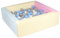 Velinda Piscine à balles carrée avec 200 balles, Cuir écologique, 5 éléments (Couleur de la Piscine/de balles: Rose, Bleu, Jaune (Pastel)/Blanc, Transparent, Bleu Clair, Gris, Argent)