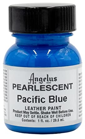 Angelus Pintura para cuero, 1 onza líquida, paquete de 1 azul pacífico