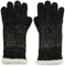 styleBREAKER warme Handschuhe mit Strass und Fleece, Winter Strickhandschuhe, Damen 09010010, Farbe:Schwarz meliert (One Size)