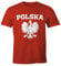 MoonWorks Herren T-Shirt Fußball WM Polska Polen Poland Flagge Weißer Adler rot-farbig XL