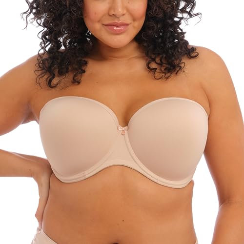 Elomi Women's Smooth Strapless Seamless Underwire T-Shirt Bra, Sahara, 36GG US