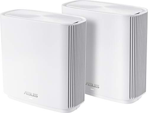 ASUS ZenWifi CT8 - Sistema Wi-Fi Mesh Tri-Banda AC3000, Pack de 2 (Cobertura de más de 500m2, AiProtection con TrendMicro, 4 Puertos Gigabit, Adaptive QoS, Compatible con AiMesh) Blanco