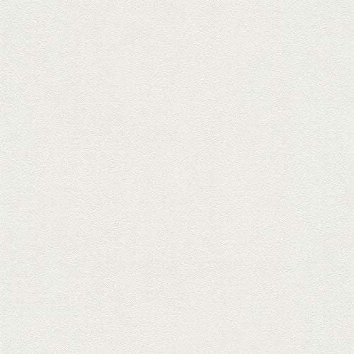 BRICOFLOR Papier peint intissé | Papier peint uni - Papier peint salon - Blanc | Taille 10,05 x 0,53 m = 5.33 m² BR372623P432BLG
