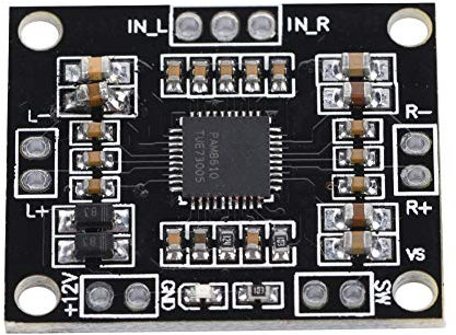 Audio Amplifier Board, Class D 12V 15W Digital Audio Amplifier Board Amp Dual Channel Video Stereo Module