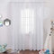 MIULEE Gardinen mit Pompons-Hübsche Weiß Transparent Gardinen für Kinderzimmer Mädchen, 2 Stücke Vorhang mit Pompons für Mädchenzimmer, Durchsichtig Vorhang mit Bommeln, Jeder H 160 X B 140cm