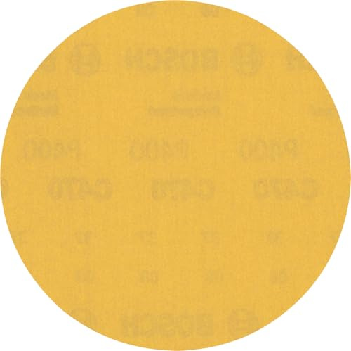 Bosch EXPERT C470 Schleifscheibe, 125mm, K400, keine Löcher, 50-tlg. | für Farbe auf Holz, Hartholz, Körnung 400, Professional Zubehör Bohrmaschine/Schrauber