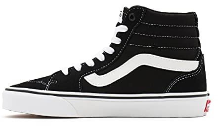 Vans Filmore Hi, Sneaker Donna, Suede Canvas Black White, 37 EU