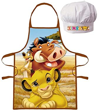 Javoli Disney Rey León Juego de delantal, juego de cocina infantil, diseño de El Rey León