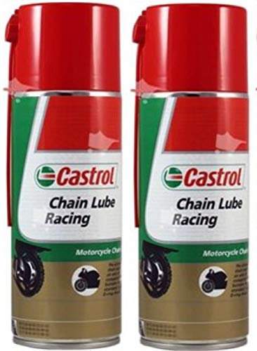 Lubricante de cadena Racing Aerosol, Lubricación de aceite de cadena totalmente sintética, 400 ml X2