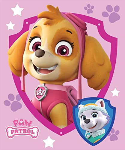 APTEX Paw Patrol Fleecedecke Schmusedecke Kuscheldecke rosa 100 x 140 cm