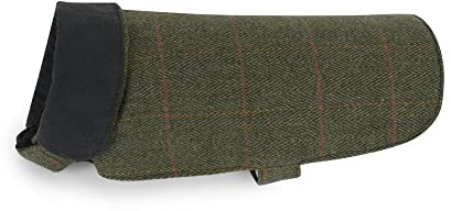 Derby Tweed Alfie Hundemantel - Dunkles Salbeigrün - S