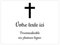 Placa grabada funeraria, diseño de cruz cristiana, autoadhesiva, 20 x 15 cm, personalizada, 1 a 3 líneas, color blanco