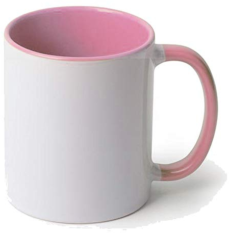 Pack de 36 Tazas de cerámica Interior y asa Rosa Calidad (A) | Ideales para ser Impresas Mediante la sublimación | Color Rosa | 36 Unidades