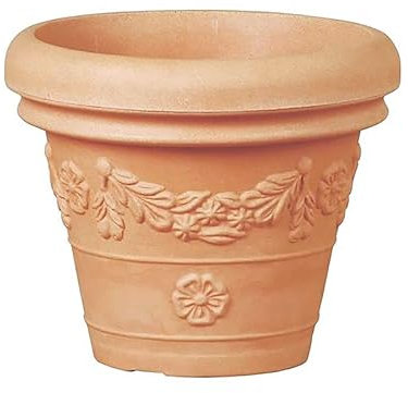 Decor Space Vaso  Festonato Classic in plastica da giardino per fiori e piante (60 cm)