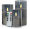 SHEDALED Glass Flameless Candles with Timer & Remote Control, Battery Operated Flickering Candle, Gray Glass LED Candles Gift Set, Set of 3 Pillar Battery Candles of 4 5 6 for Home Decor